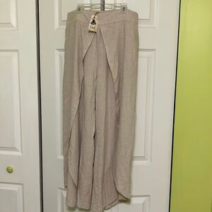 NWT, Easel Linen wide leg pants